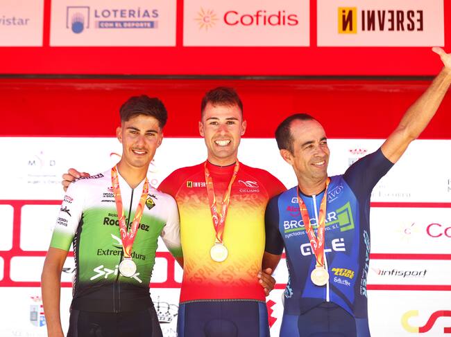 Carlos Gutiérrez, en el pódium como campeón de España élite