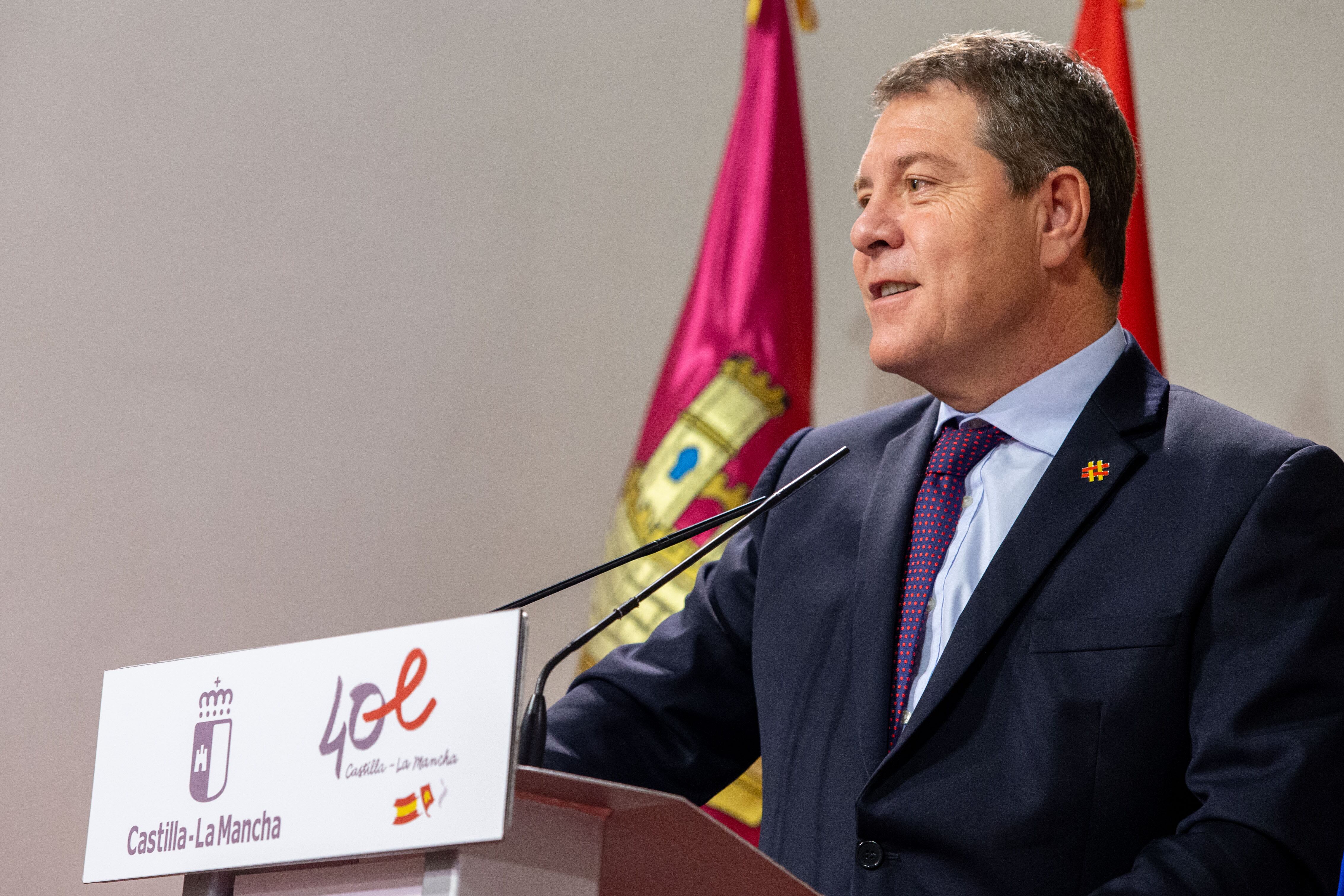 Toledo, 1 de abril de 2022.-  El presidente de Castilla-La Mancha, Emiliano García-Page, se ha reunido, en el Palacio de Fuensalida, con el ministro de la Presidencia, Relaciones con las Cortes y Memoria Democrática, Félix Bolaños. (Fotos: A. Pérez Herrera // JCCM)