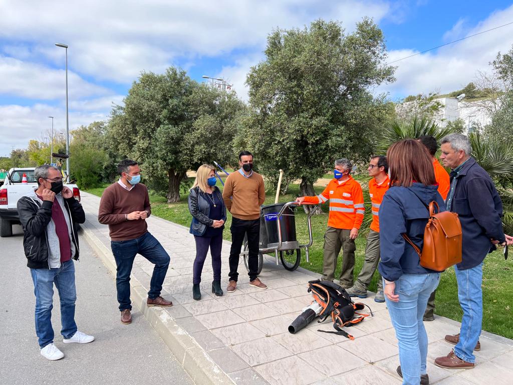 Mamen Sánchez durante su visita a El Portal