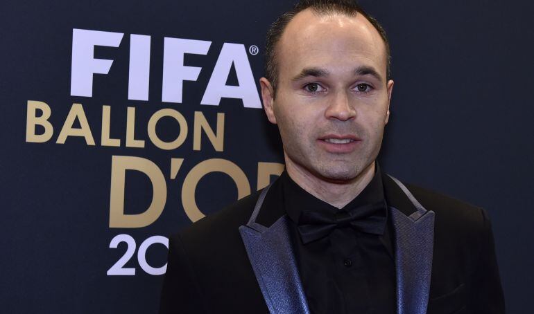 Andrés Iniesta, en la gala del Balón de Oro de 2014.