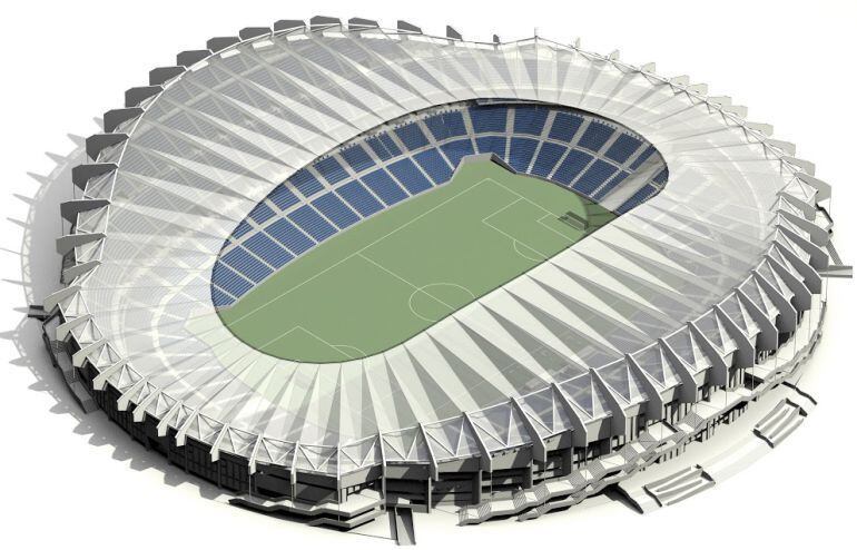 Proyecto para el nuevo estadio de Anoeta sin pistas de atletismo