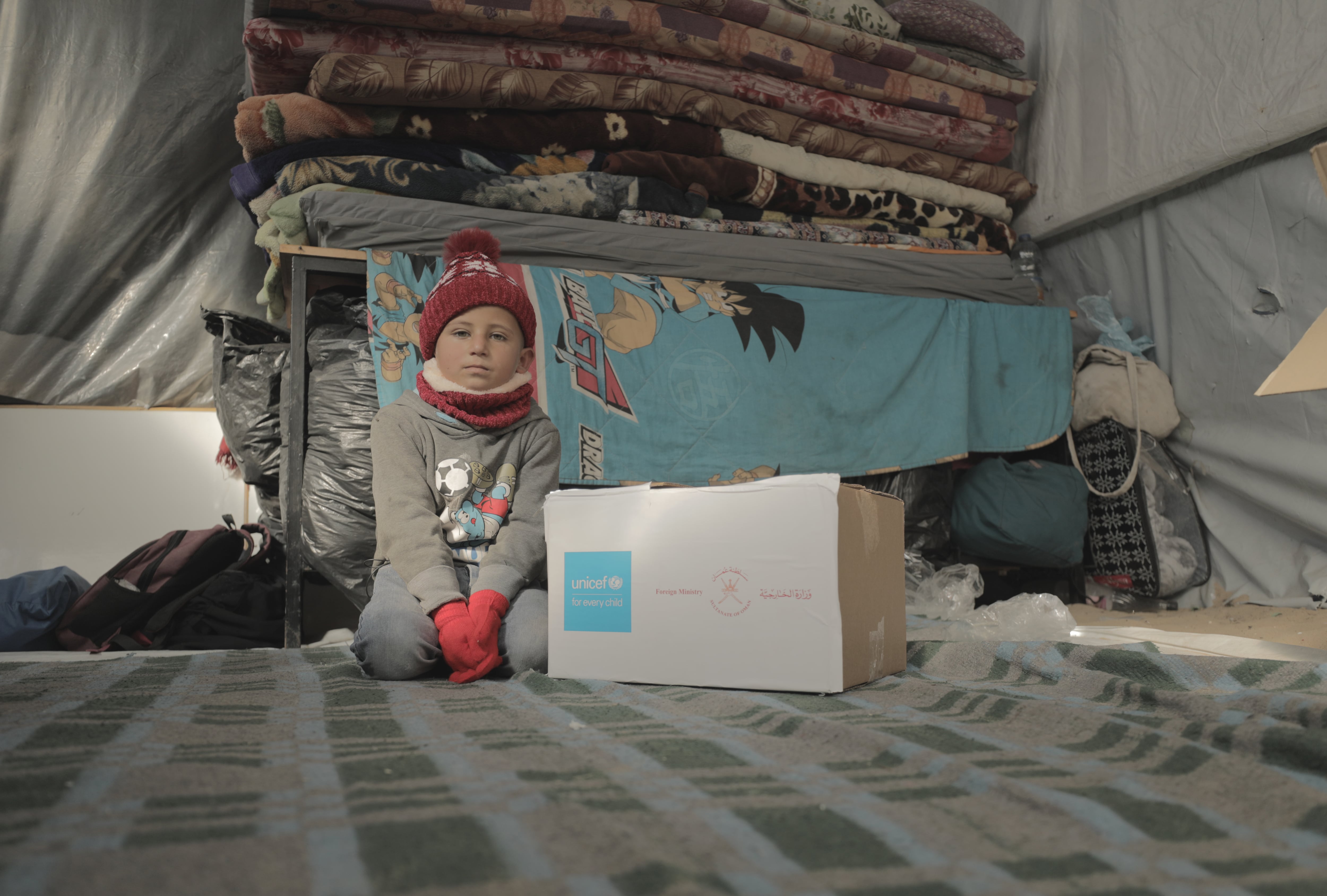 Un niño palestino en Jan Yunis (Gaza)