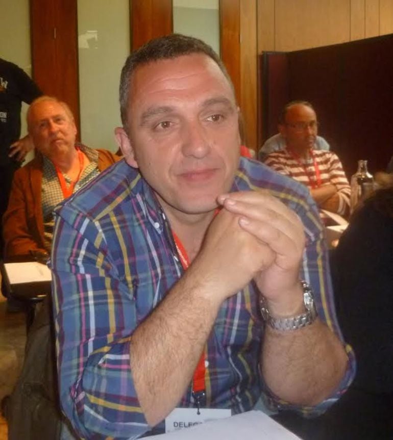 Mariano Carmona durante el XII Congreso de UGT Cantabria.