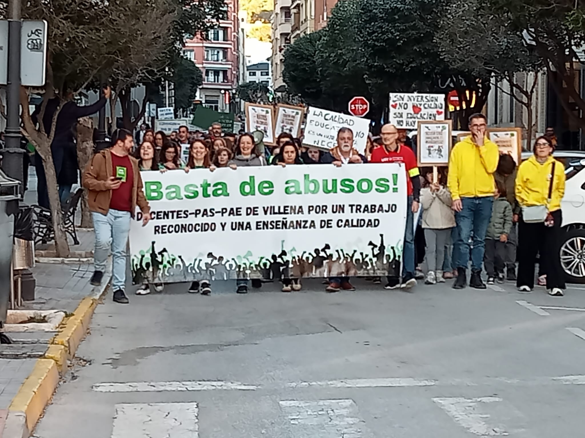 Manifestación en Villena
