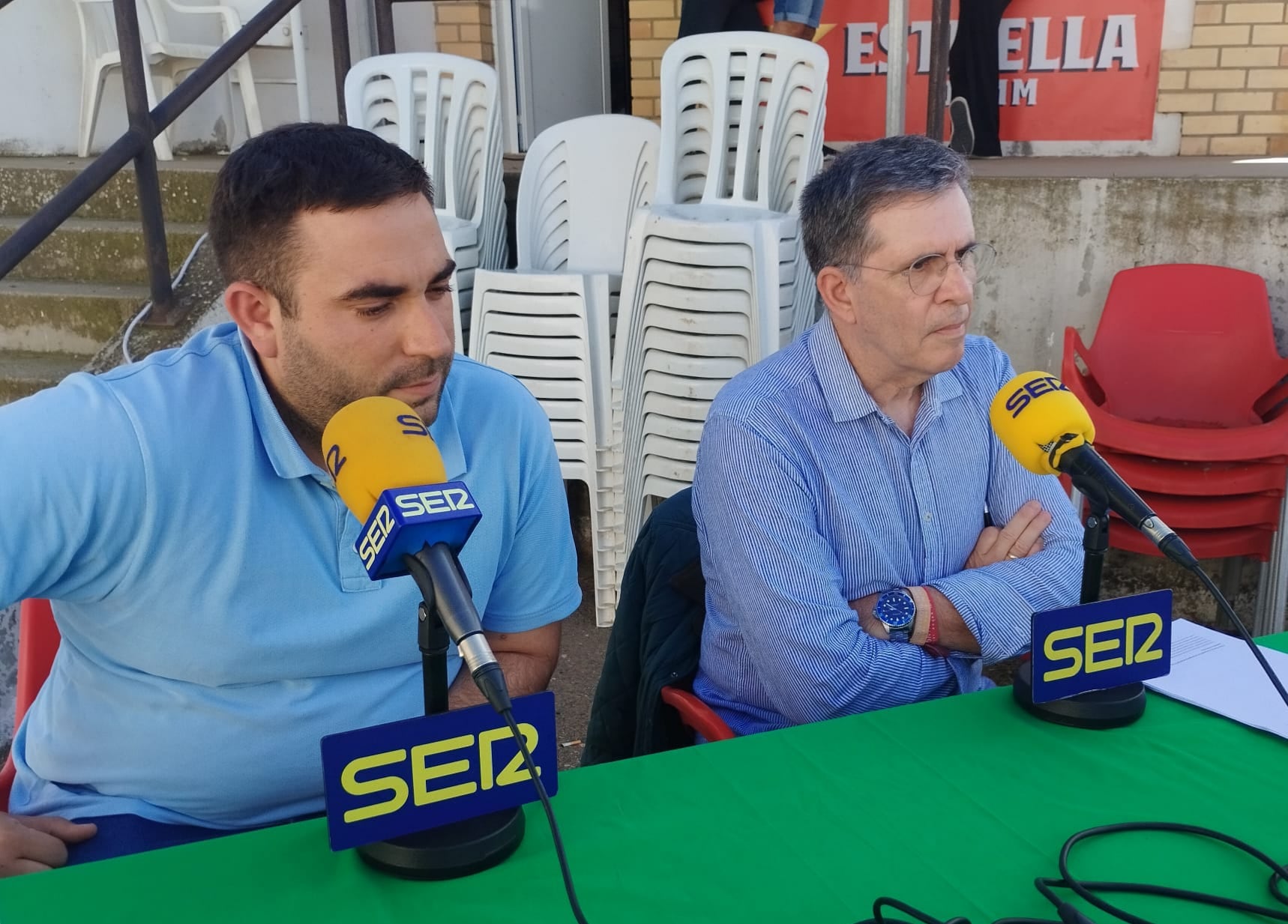 El presidente del Alcolea de Cinca, Unai Blanch, también participaba en el programa