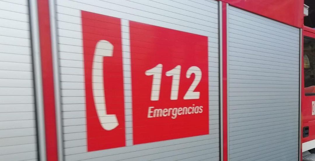 Detalle de un camión de bomberos.