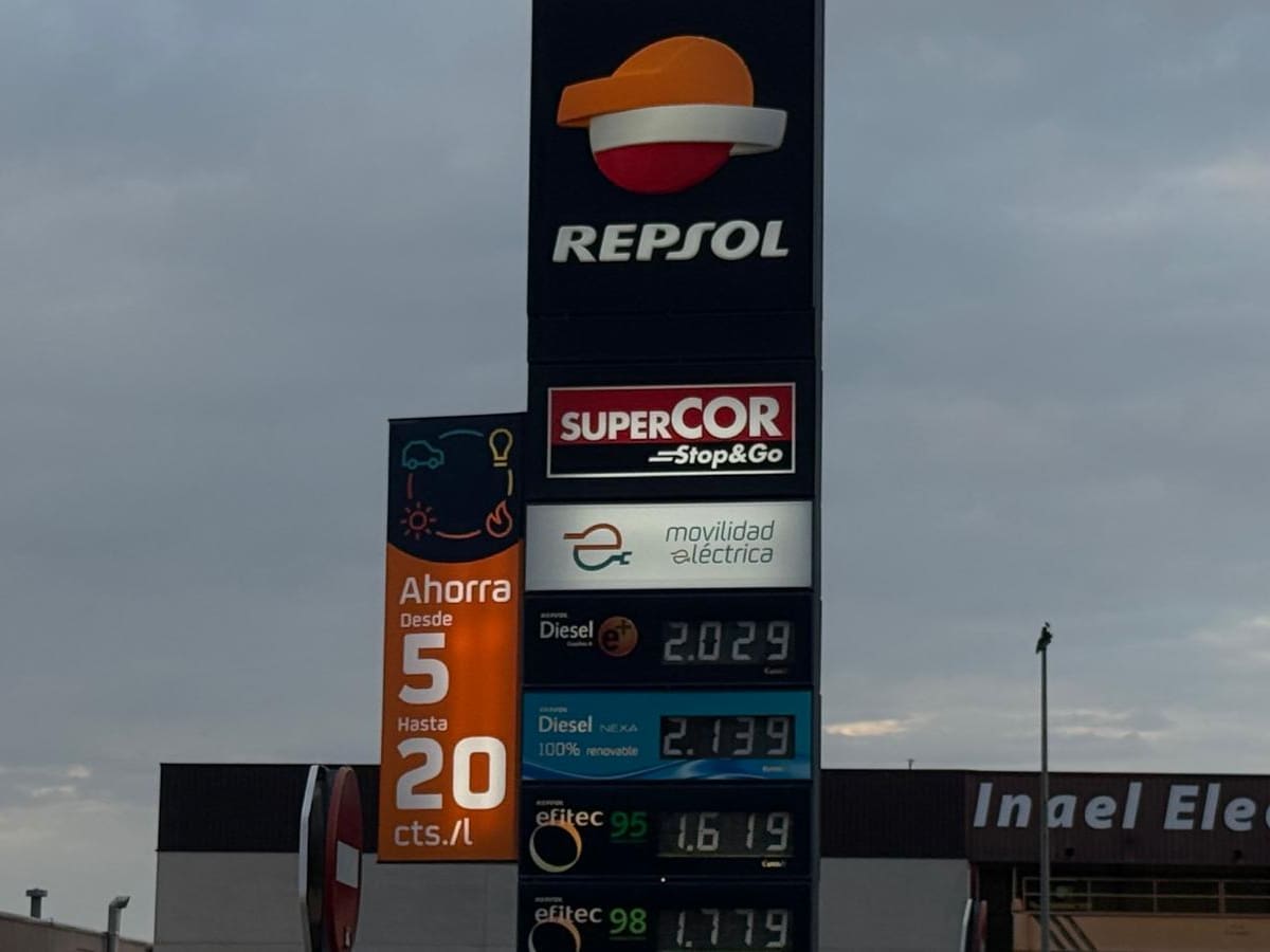 El precio del diésel sobrepasa los dos euros el litro en Toledo: ya hay tres gasolineras en la ciudad