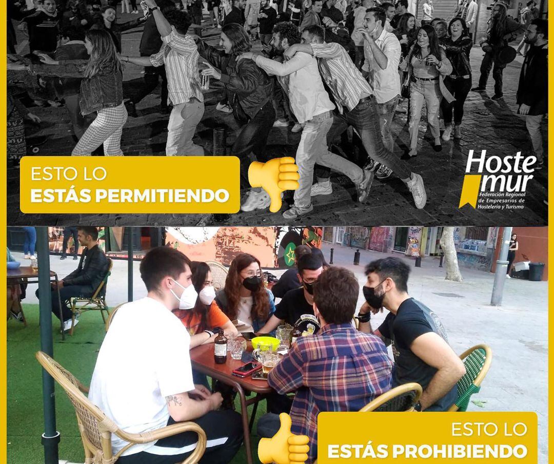 Imagen de la campaña organizada por la patronal de hostelería