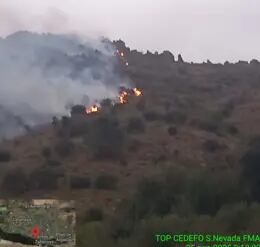 Incendio en el término municipal de Alhama de Granada.