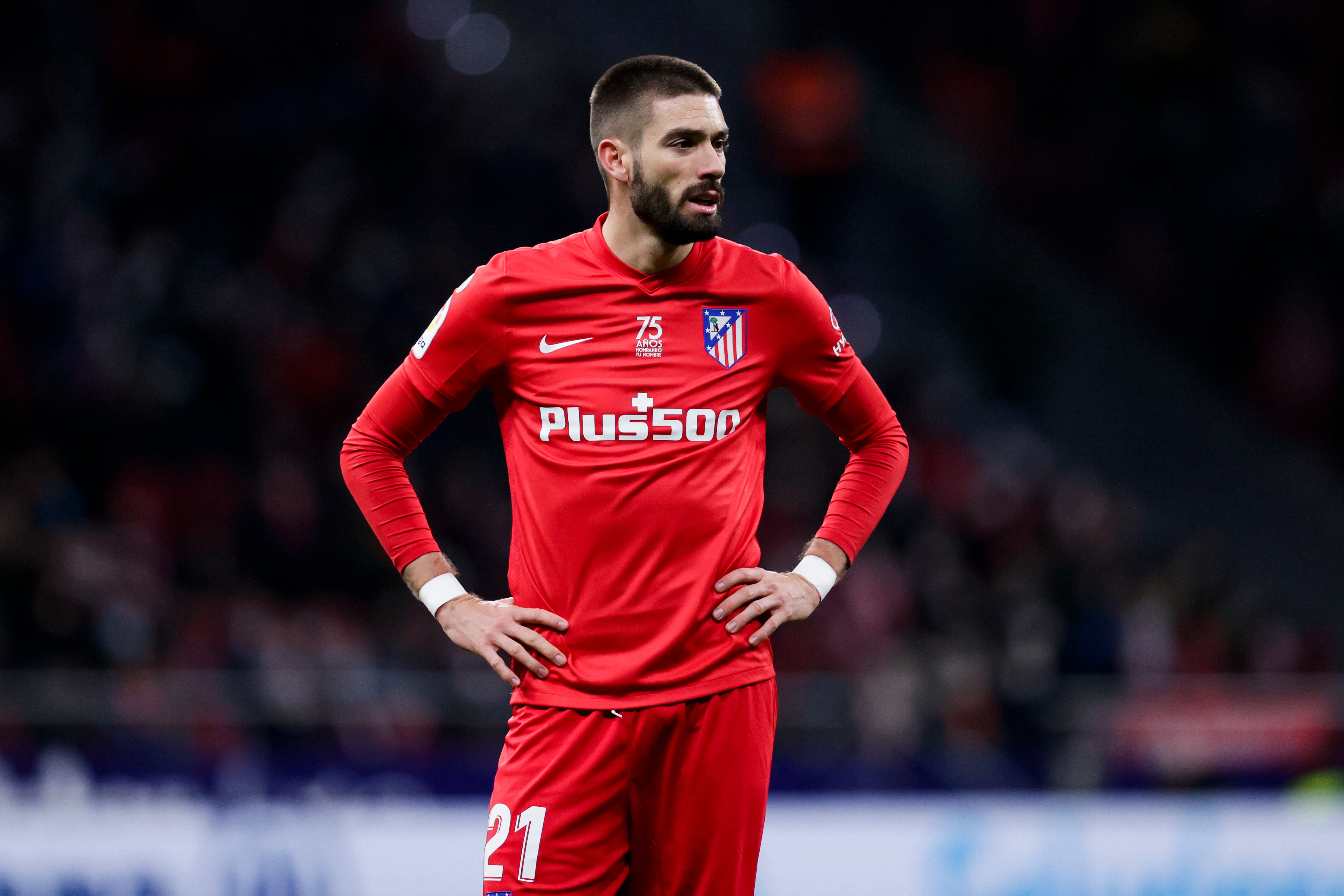 Yannick Carrasco durante el partido contra el Valencia (2-3) en el Wanda Metropolitano