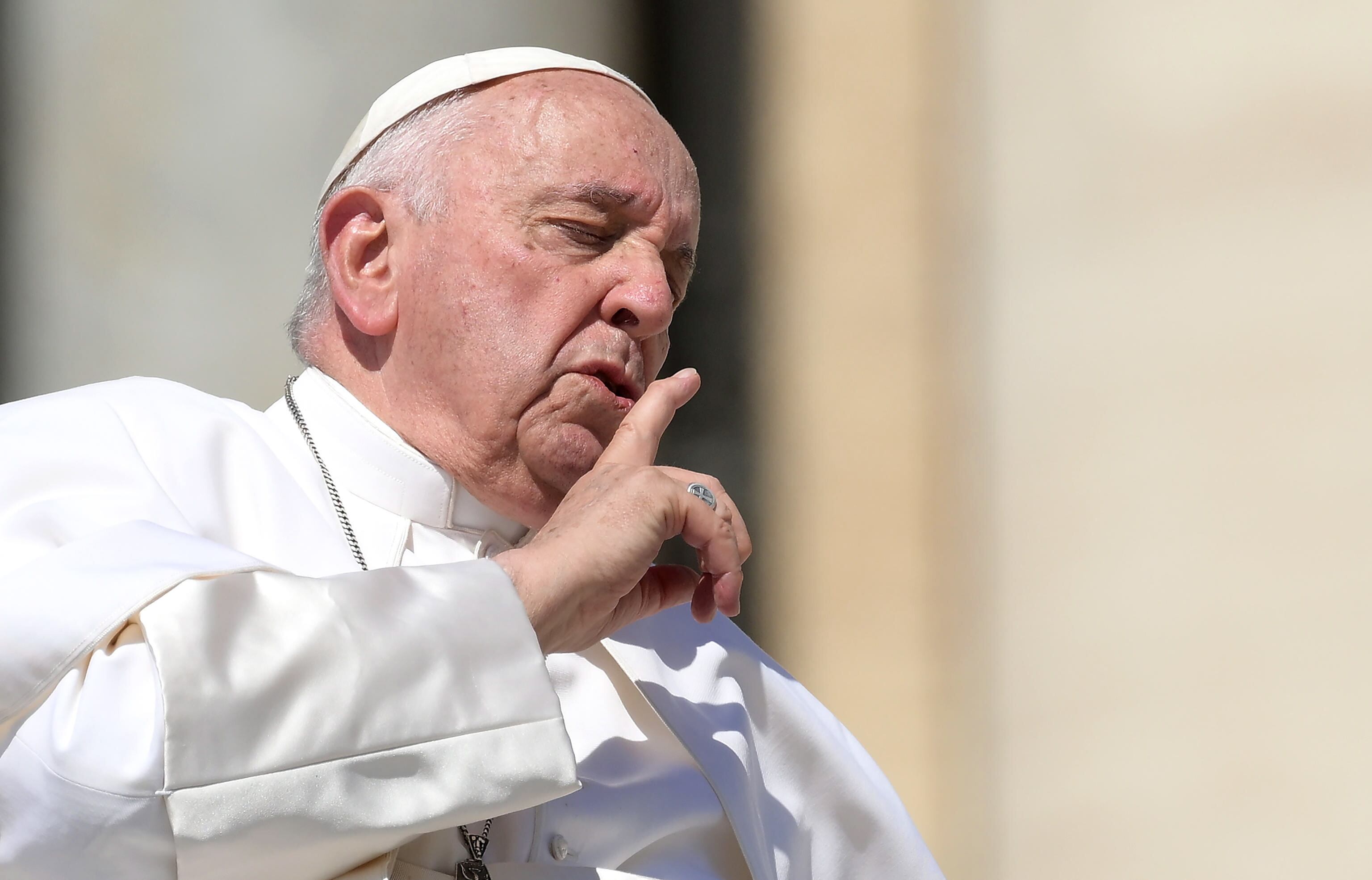 El papa, durante su última audiencia semanal.