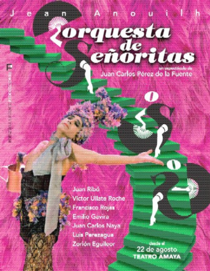 Cartel promocional de la obra &#039;Orquesta de señoritas&#039;