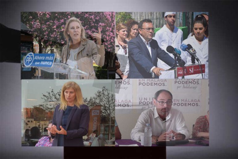 Los cuatro cabezas de cartel por Málaga al Congreso de los Diputados