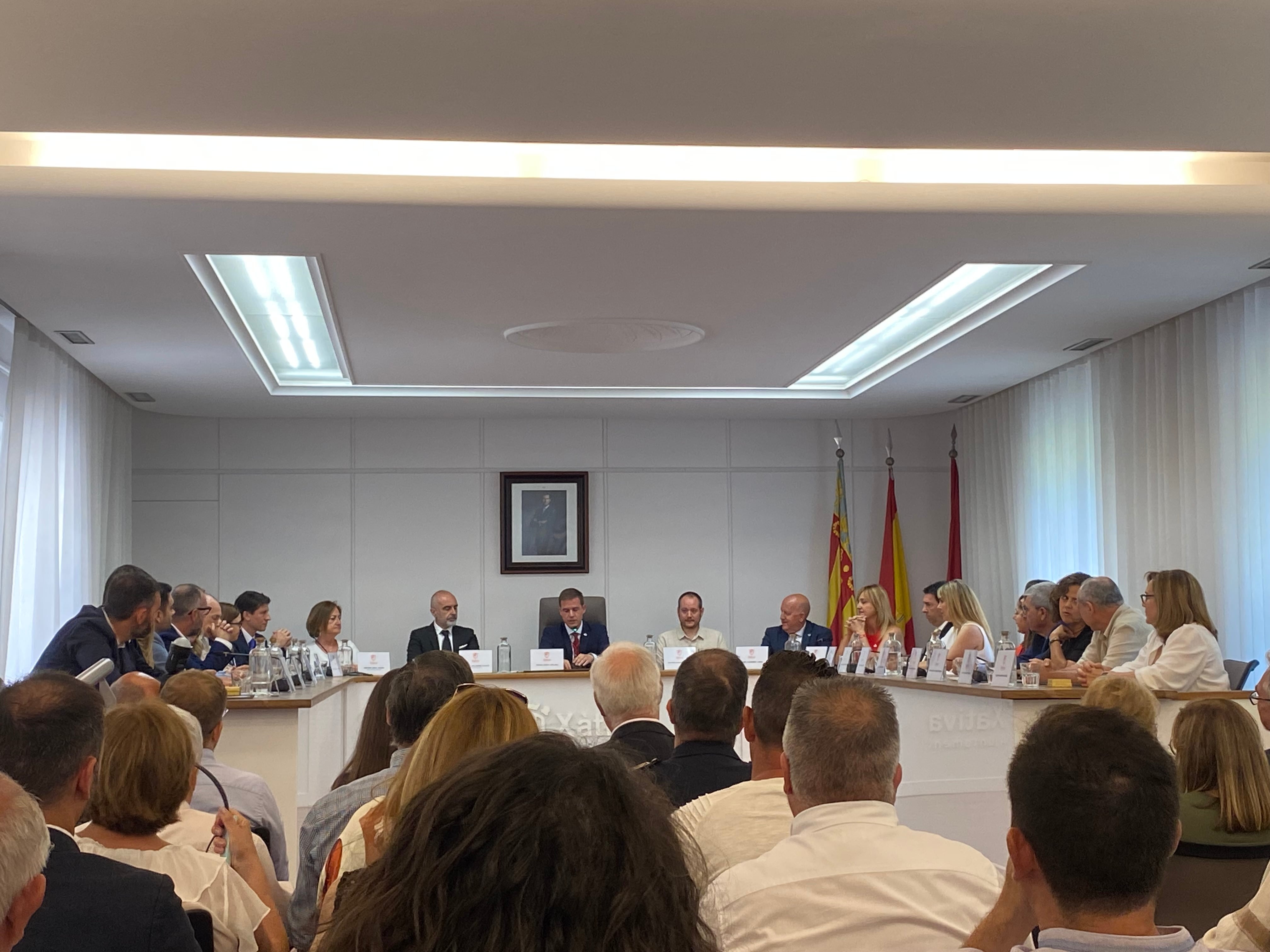 Primer pleno de la legislatura 2023-2027 en el Ayuntamiento de Xàtiva