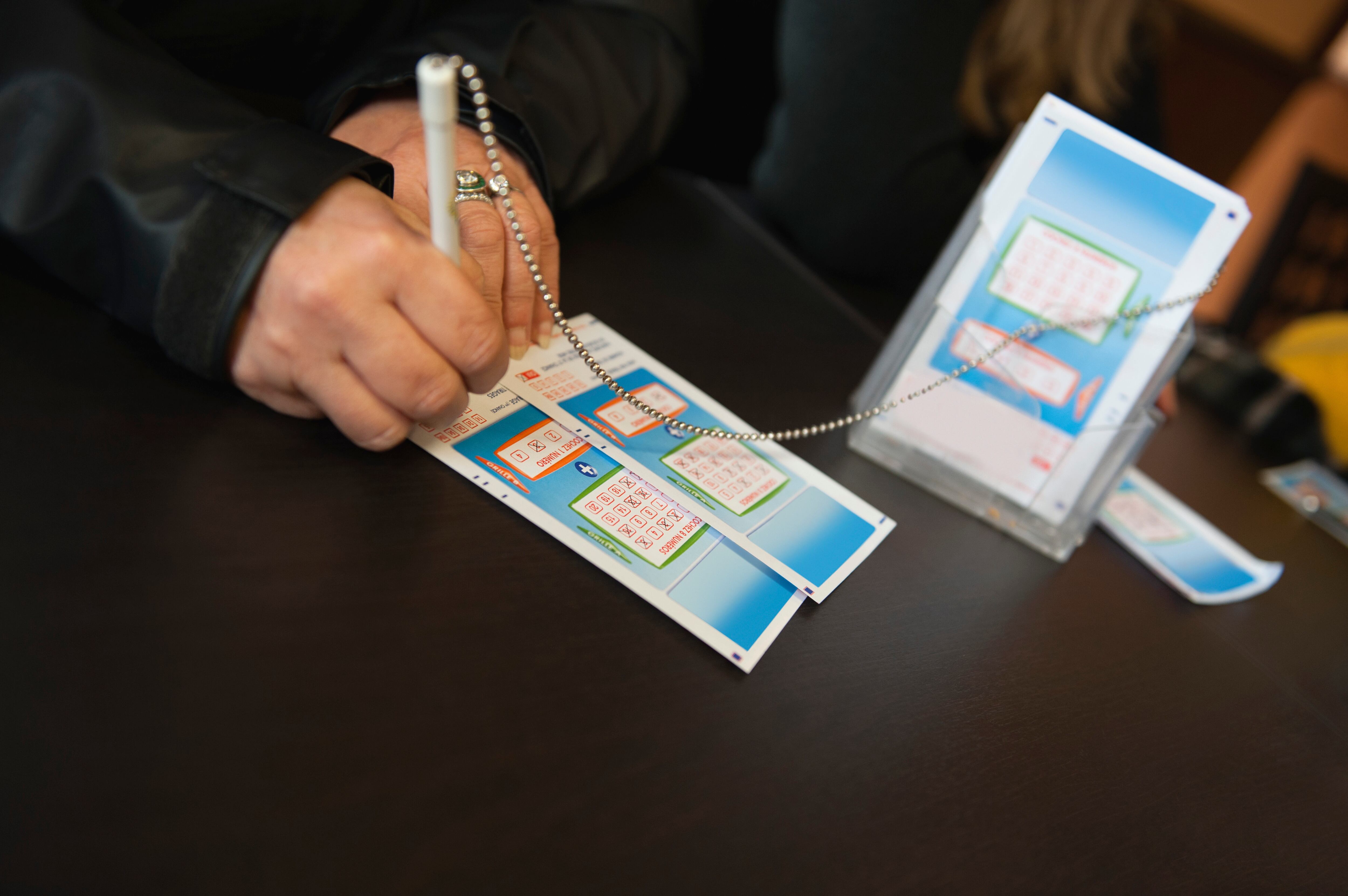 Imagen de archivo de un boleto de lotería