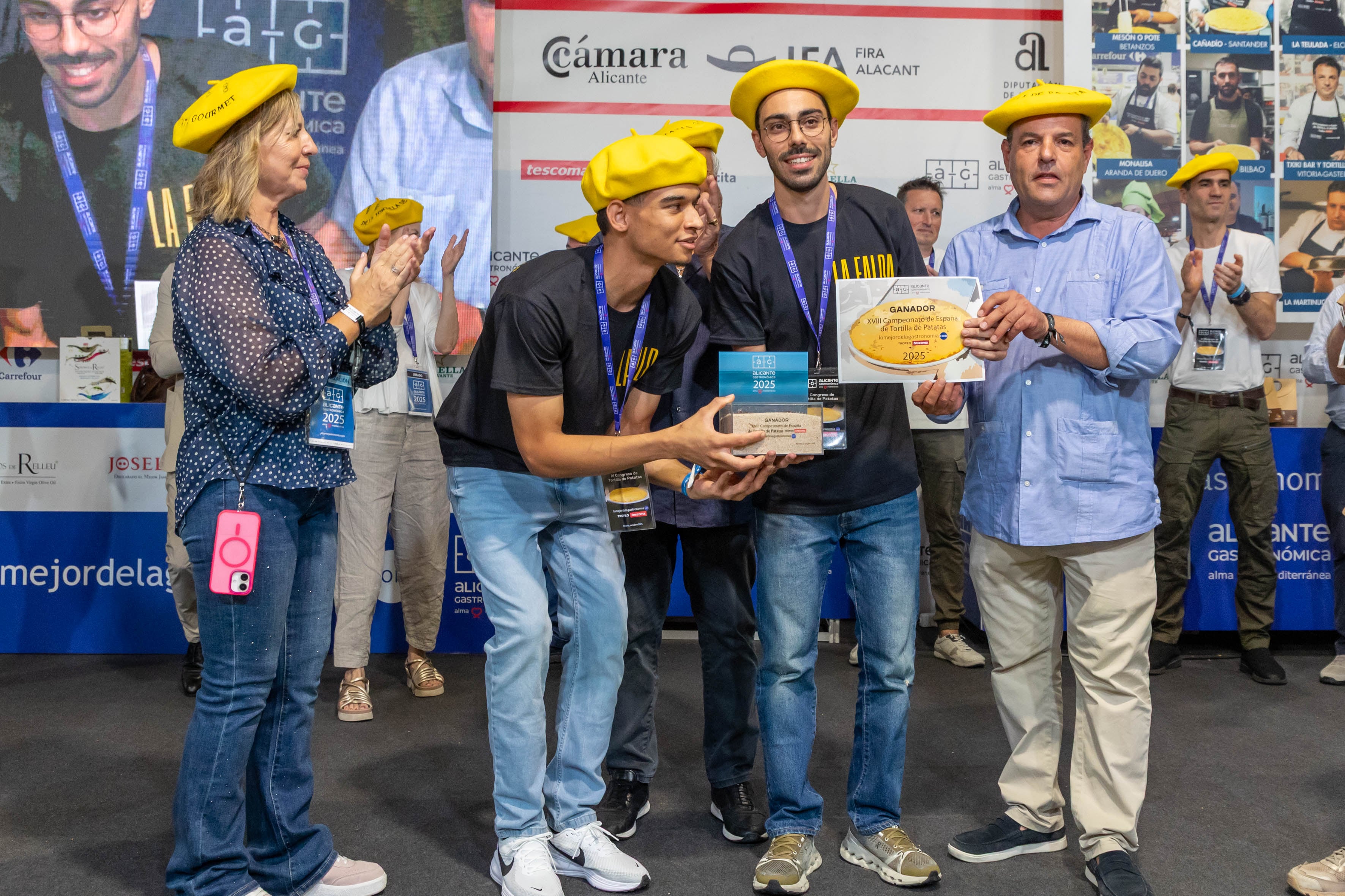 Ganadores del Campeonato de España de Tortilla de Patatas - Trofeo Tescoma. Foto: Alicante Gastronómica