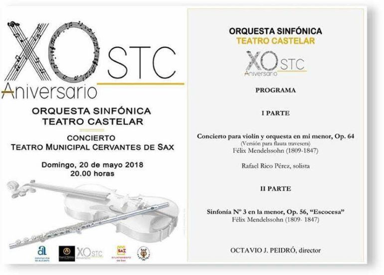 Concierto de la Orquesta Sinfónica Teatro Castelar en Sax 