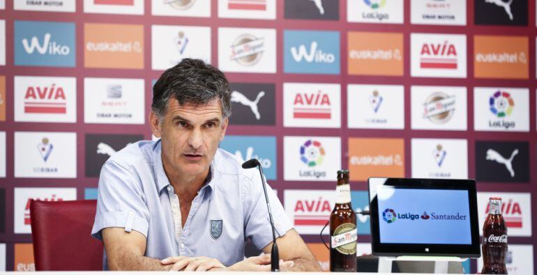 Mendilibar, en su comparecendia en Ipurua