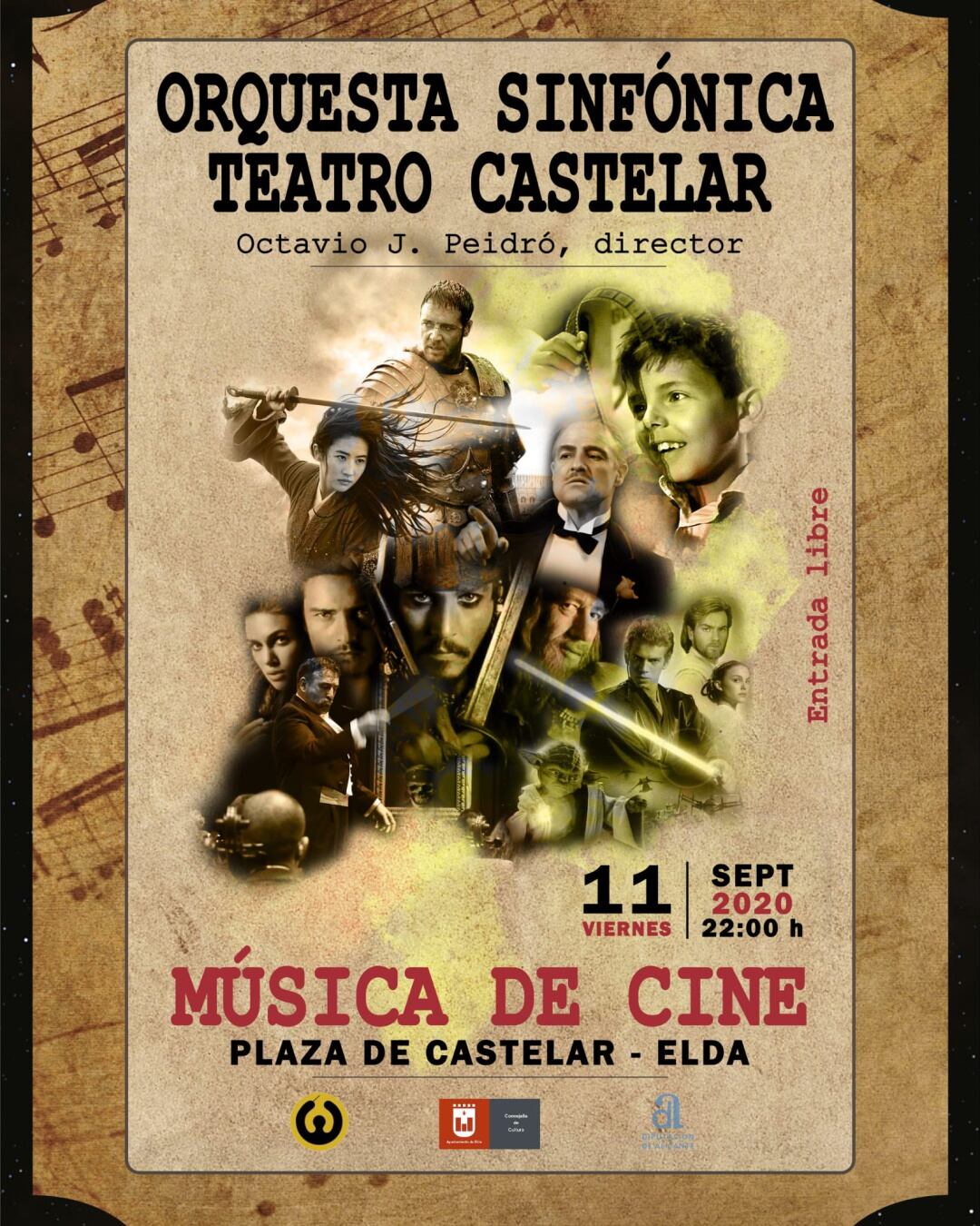 El concierto comenzrá con "La Misión" y acabará con "Cinema Paradiso"