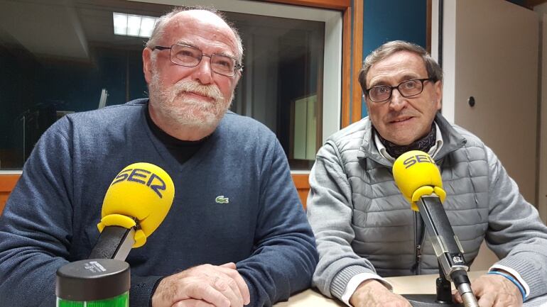 Javier Puente y Jesús Manuel Zaballa en el estudio de la Ventana 