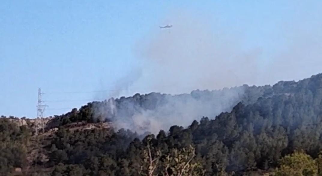 Incendio forestal en Borriol