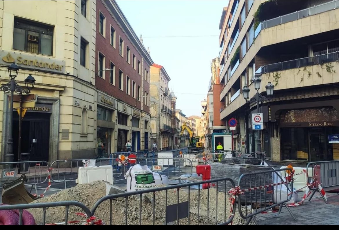 Cortes de tráfico en el centro de Palencia por obras