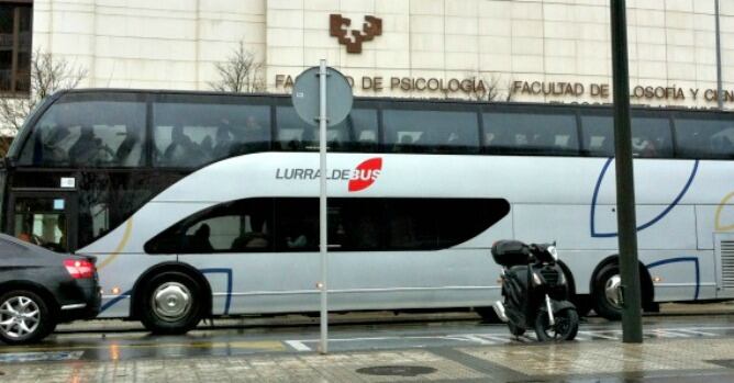 Línea interurbana de Lurraldebus en San Sebastián