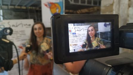 Zahara durante la presentación de su concierto en Úbeda