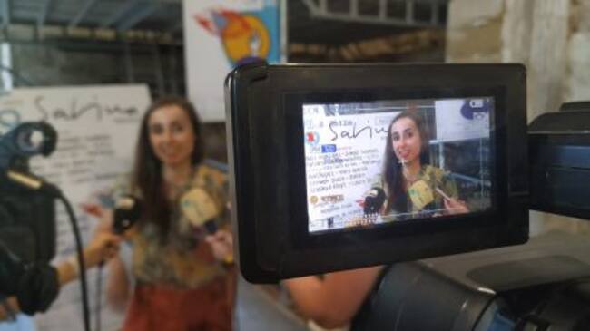 Zahara durante la presentación de su concierto en Úbeda