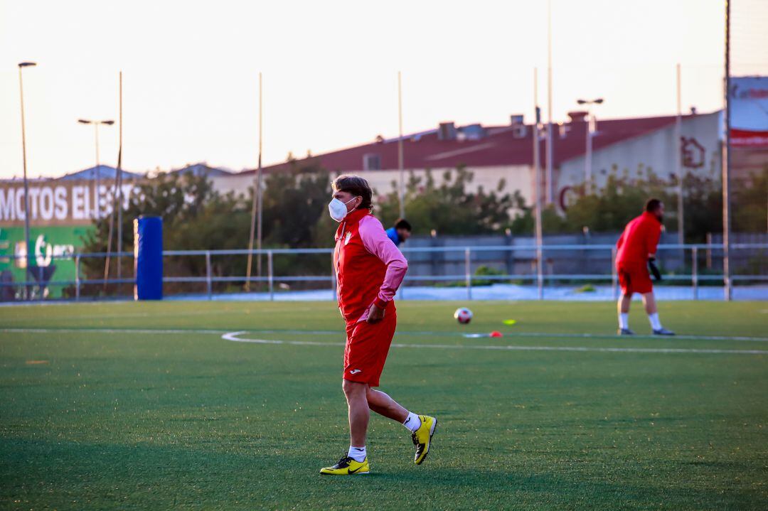 Esteban Vigo durante el entrenamiento 