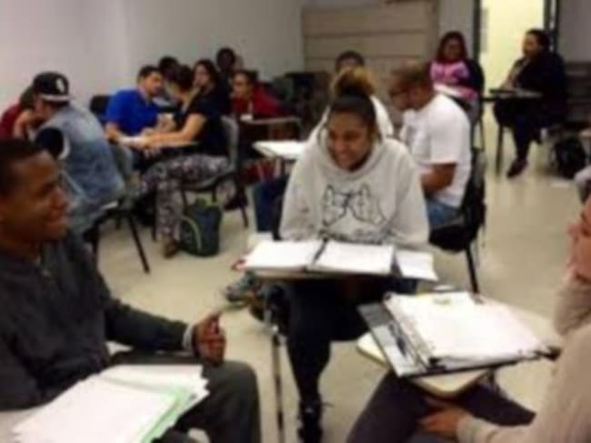 Estudiantes del Hostos Community College de New York en el Bronx (EE.UU)