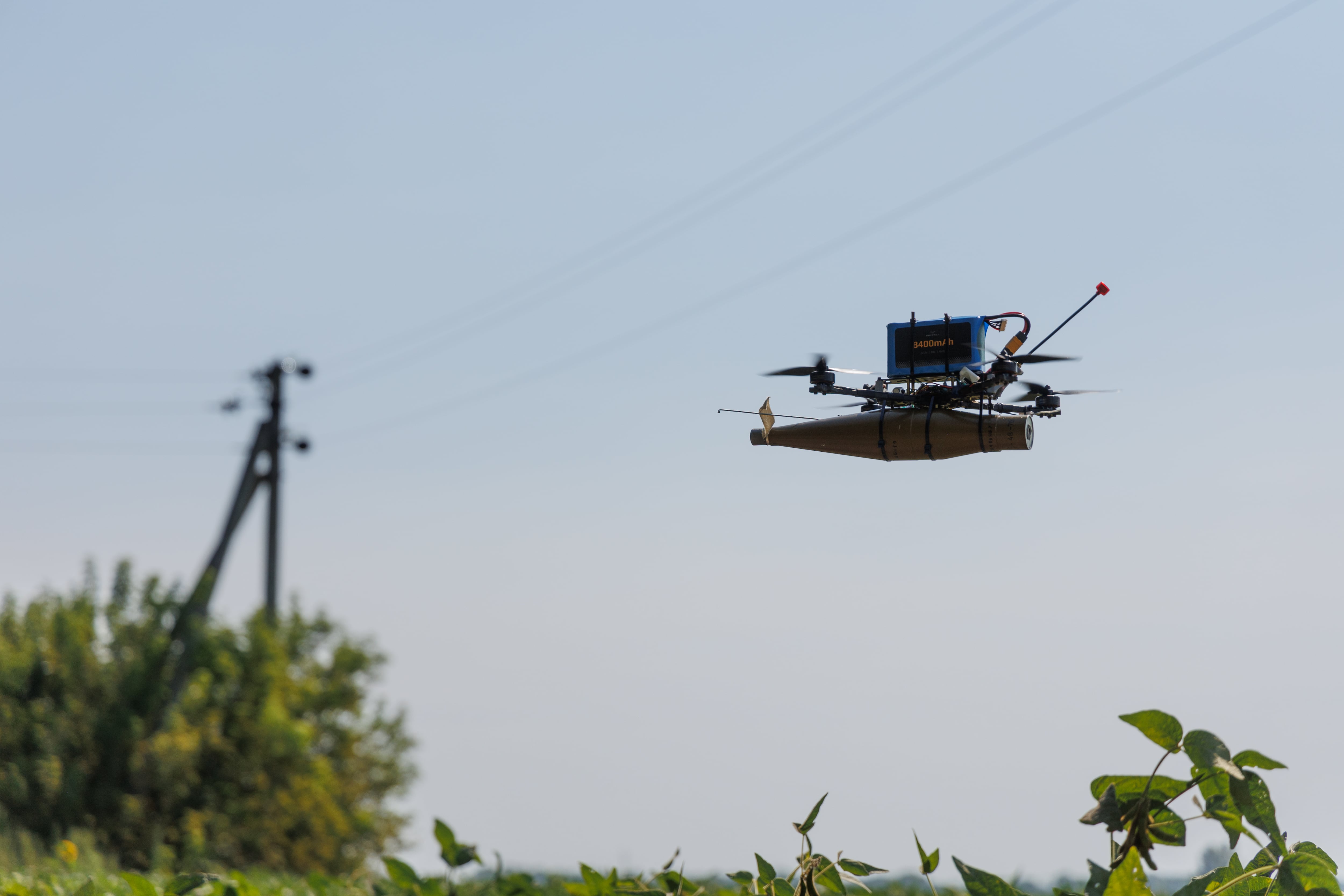 Un dron de combate ucraniano en la región de Sumy