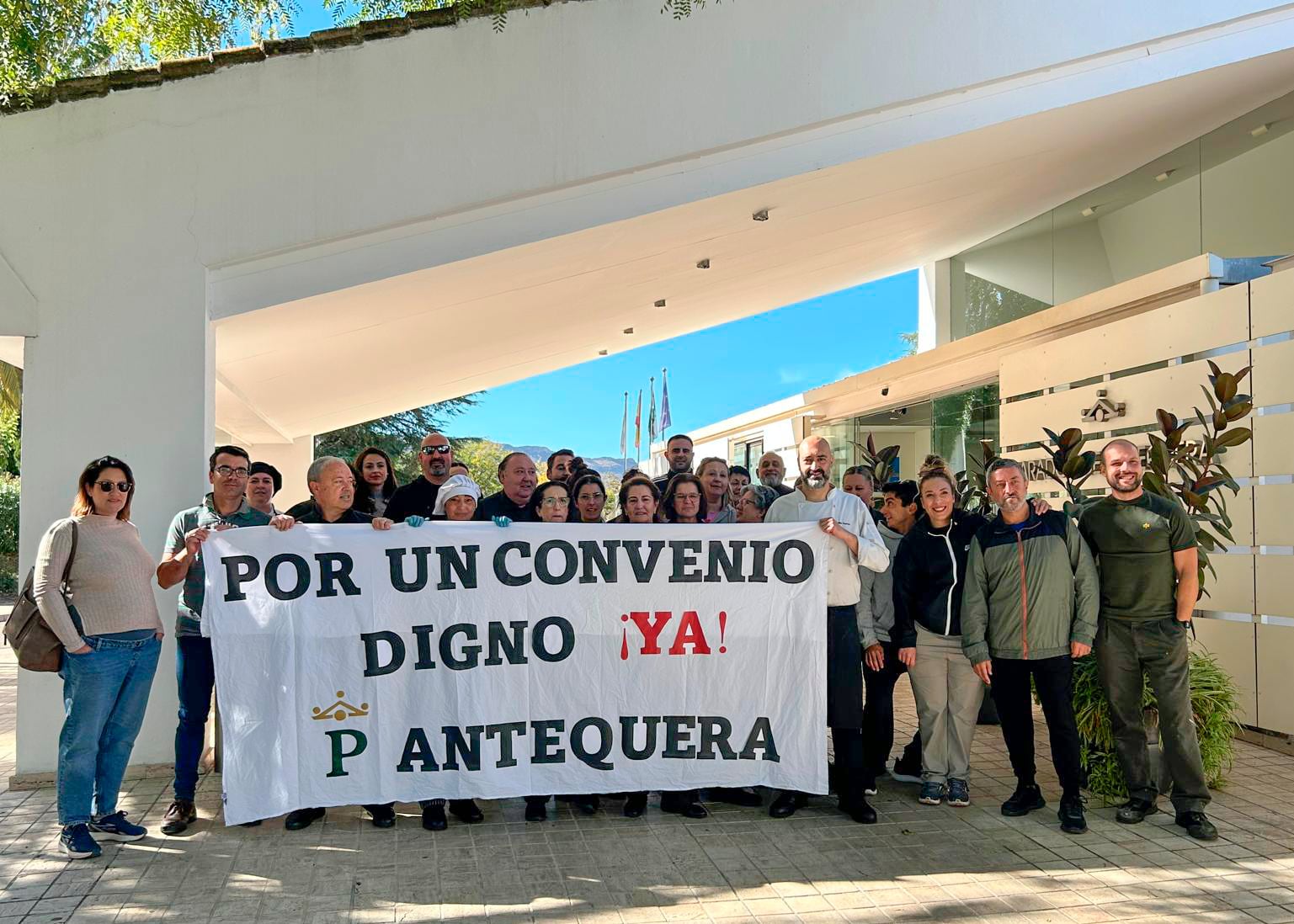 Protesta en el parador de Antequera
