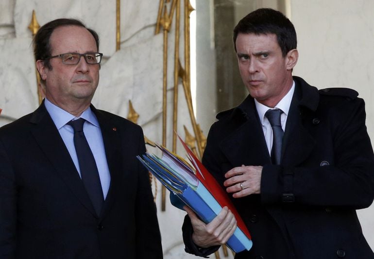 El presidente, François Hollande, y el primer ministro, Manuel Valls.