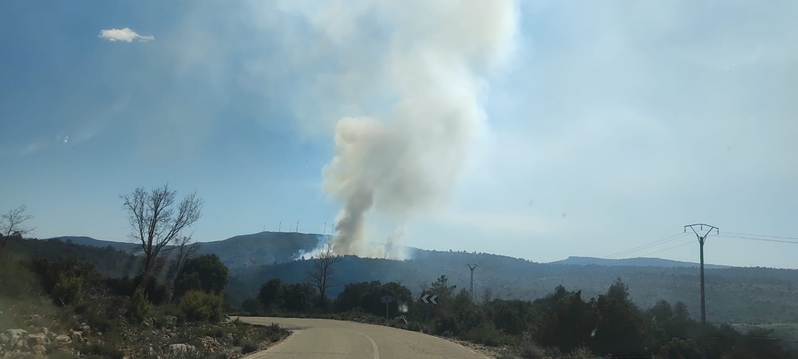 Incendio forestal en Henarejos (Cuenca)