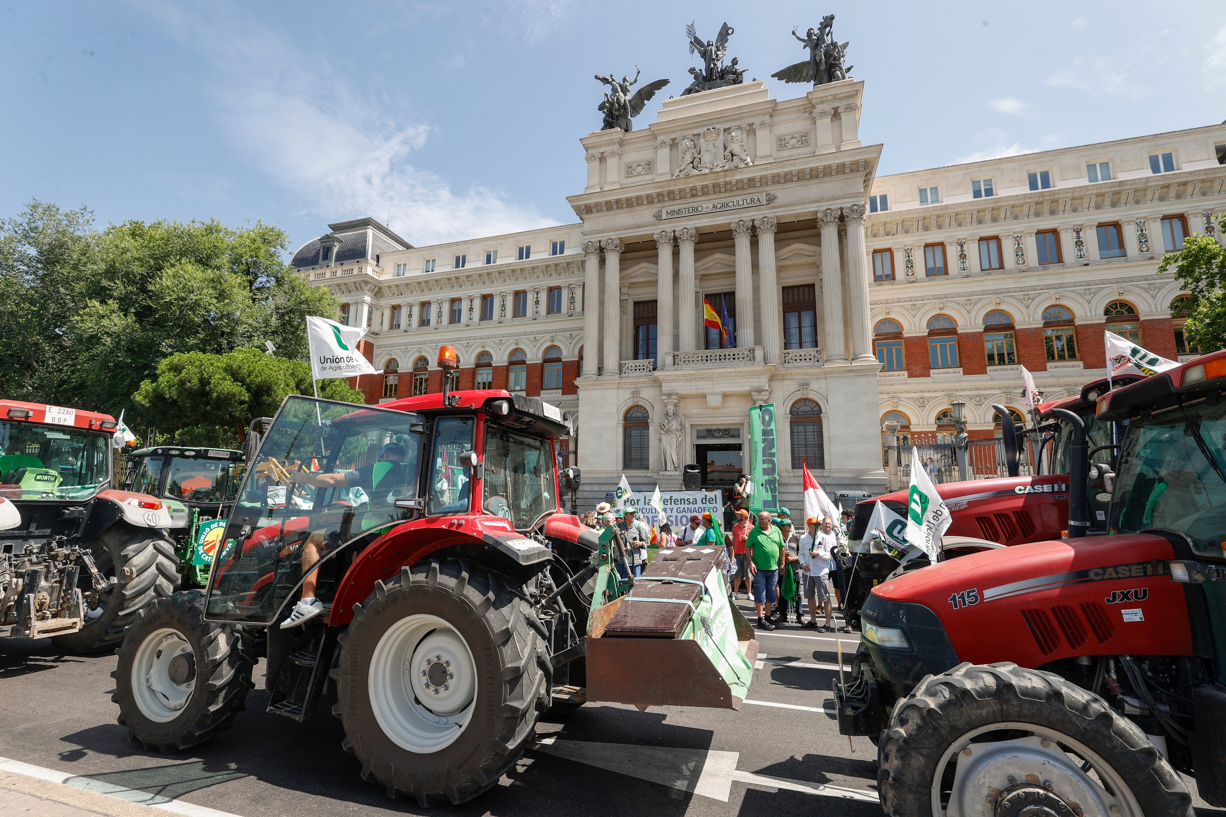 Manifestación de agricultores llevada a cabo en Madrid en julio de 2023