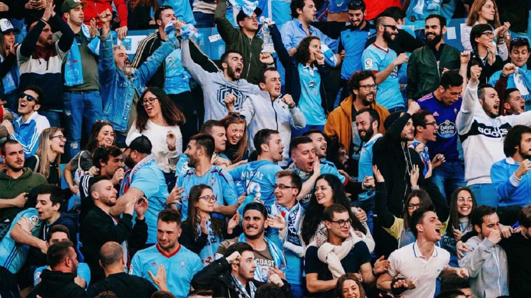 Aficionados del Celta en Balaídos.