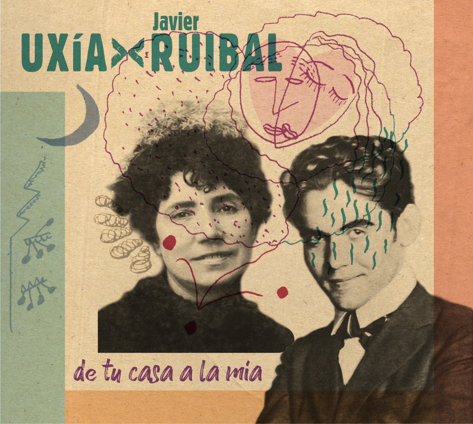 Portada del disco &#039;De tu casa a la mía&#039;, de Uxía y Javier Ruibal