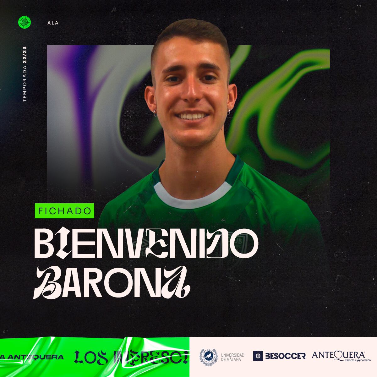 Anuncio del fichaje de Sergio Barona