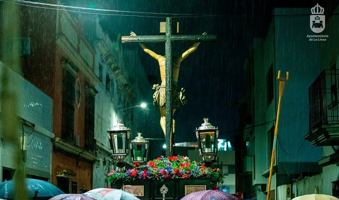 Una procesión de este año en La Línea