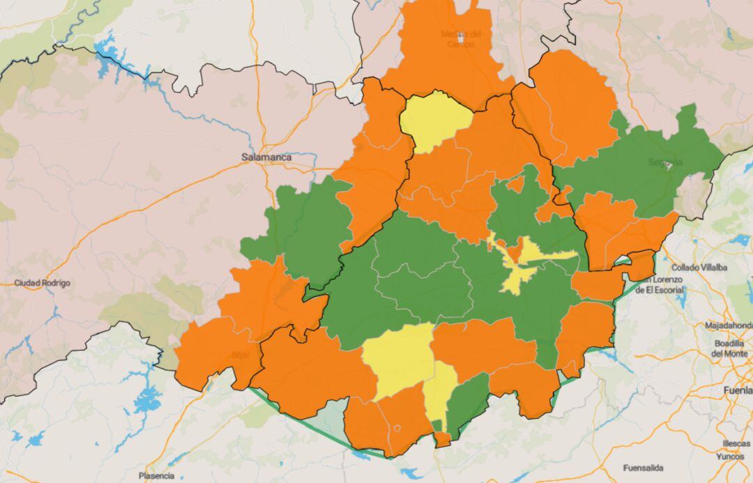 Ya son once las zonas "naranja" en la provincia