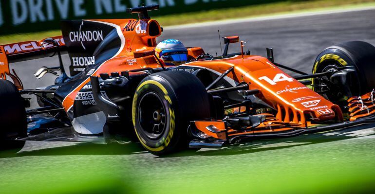 Fernando Alonso, durante el Gran Premio de Italia