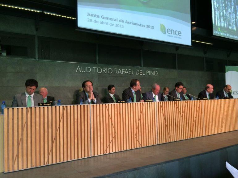 Junta de Accionista de la empresa Ence en el año 2015