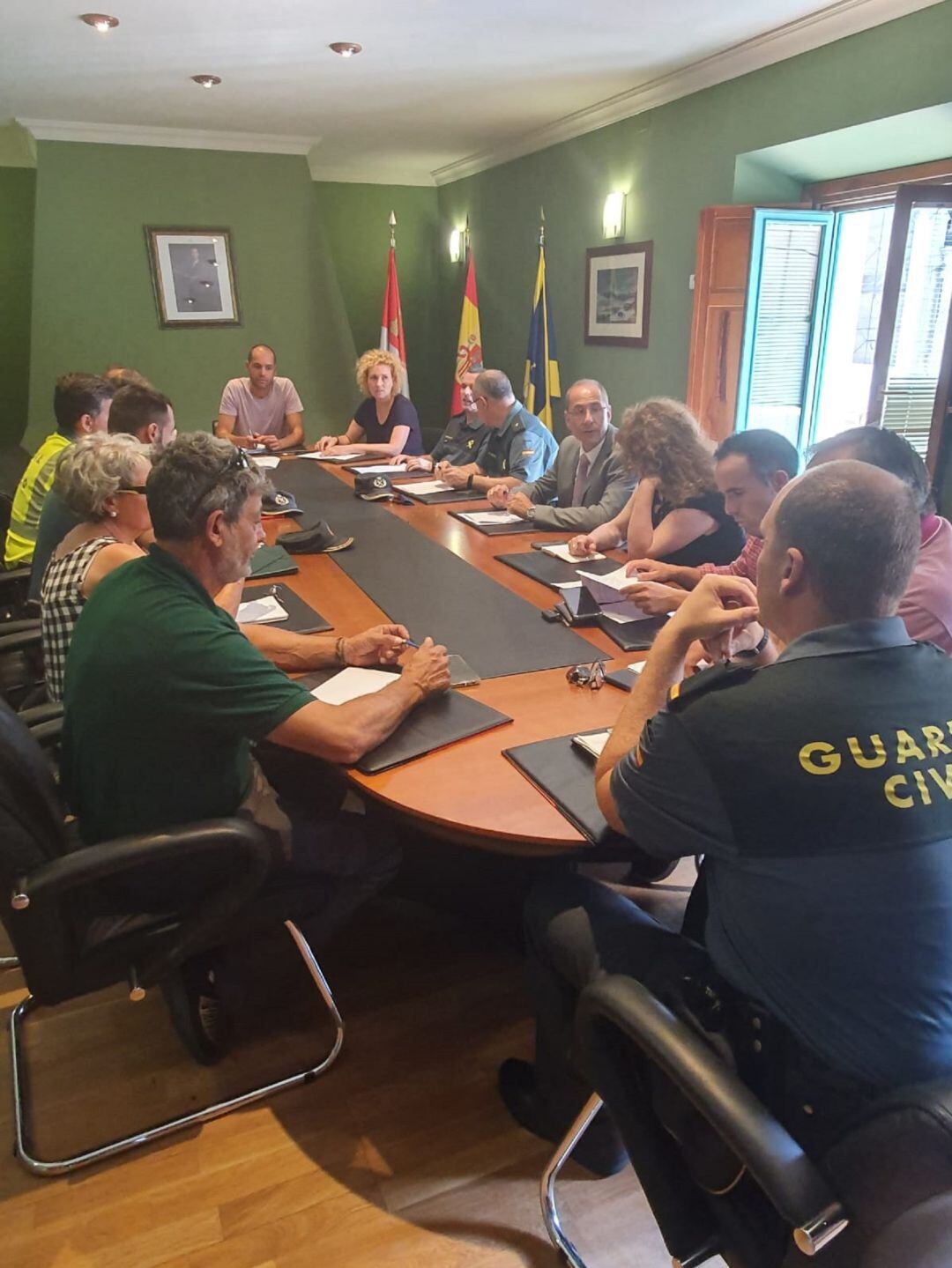 Junta de Seguridad en San Ildefonso celebrada en el Ayuntamiento de La Granja