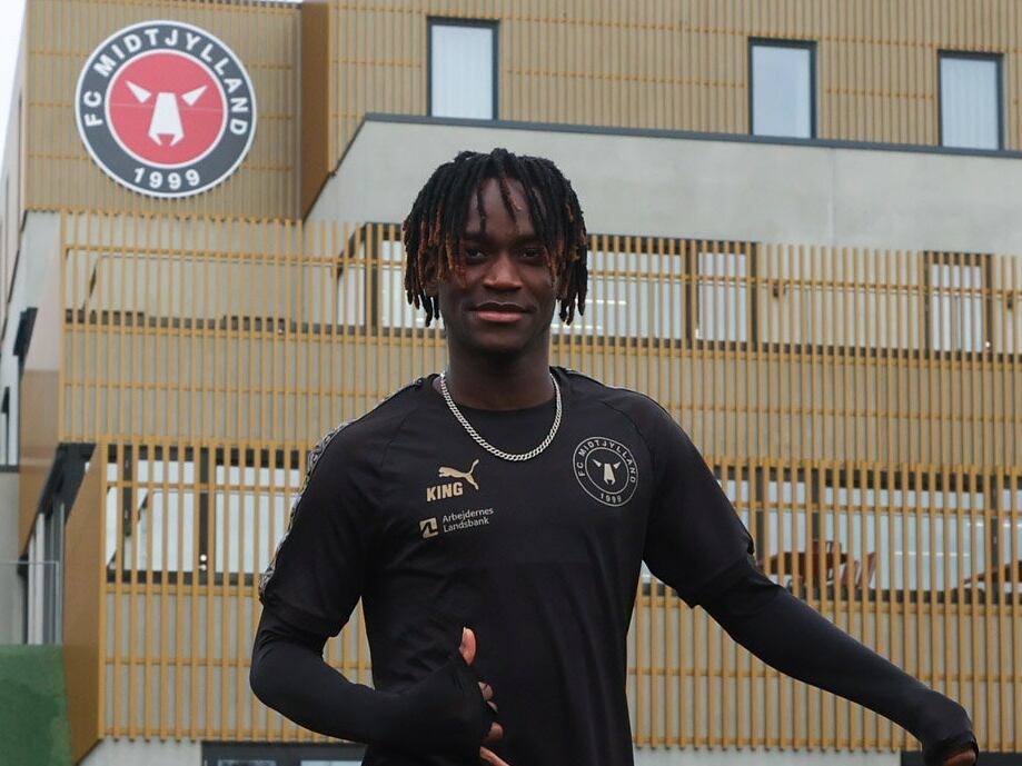 Alamara Djabi, en su presentación con el Midtjylland