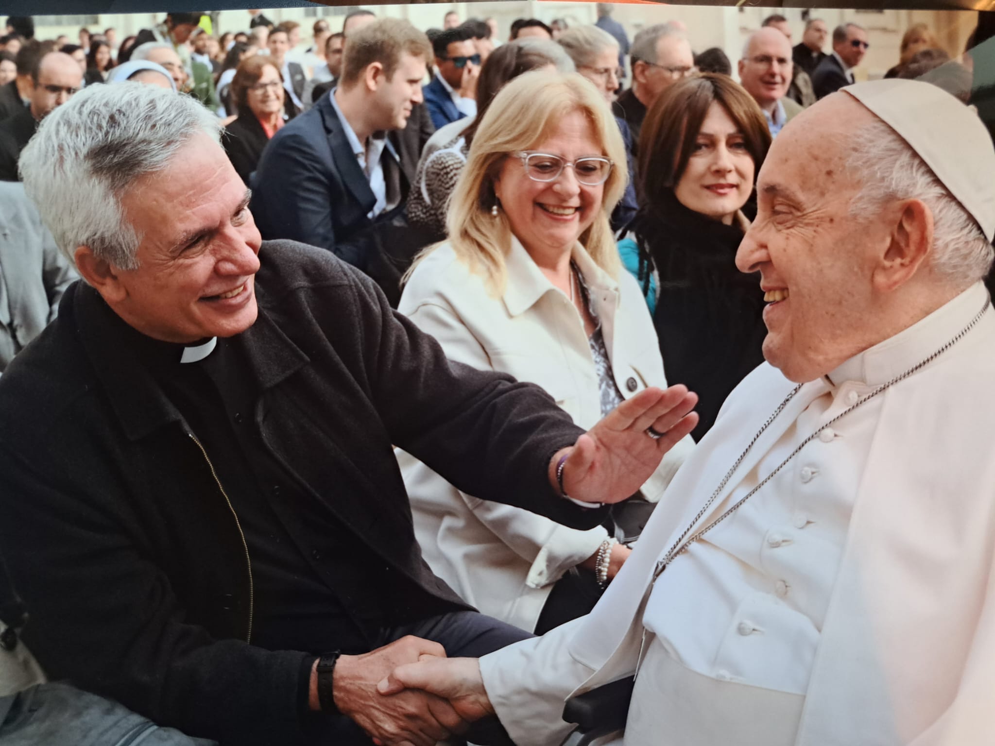 Luis Ángel Plaza, misionero de Adrada de Aza con el Papa Francisco