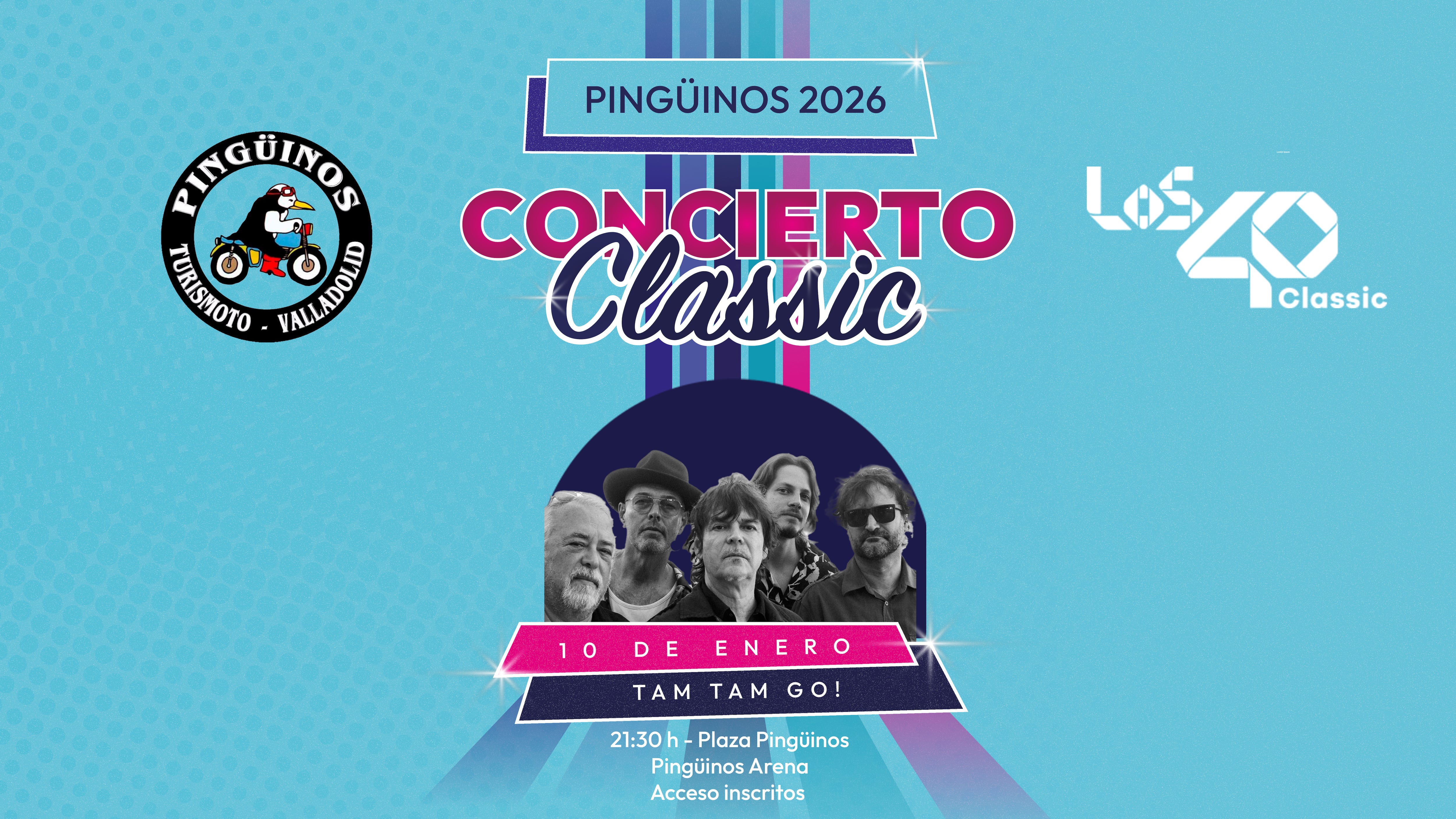 Tam Tam Go! pone banda sonora a la noche del 10 de enero en Pingüinos 2026