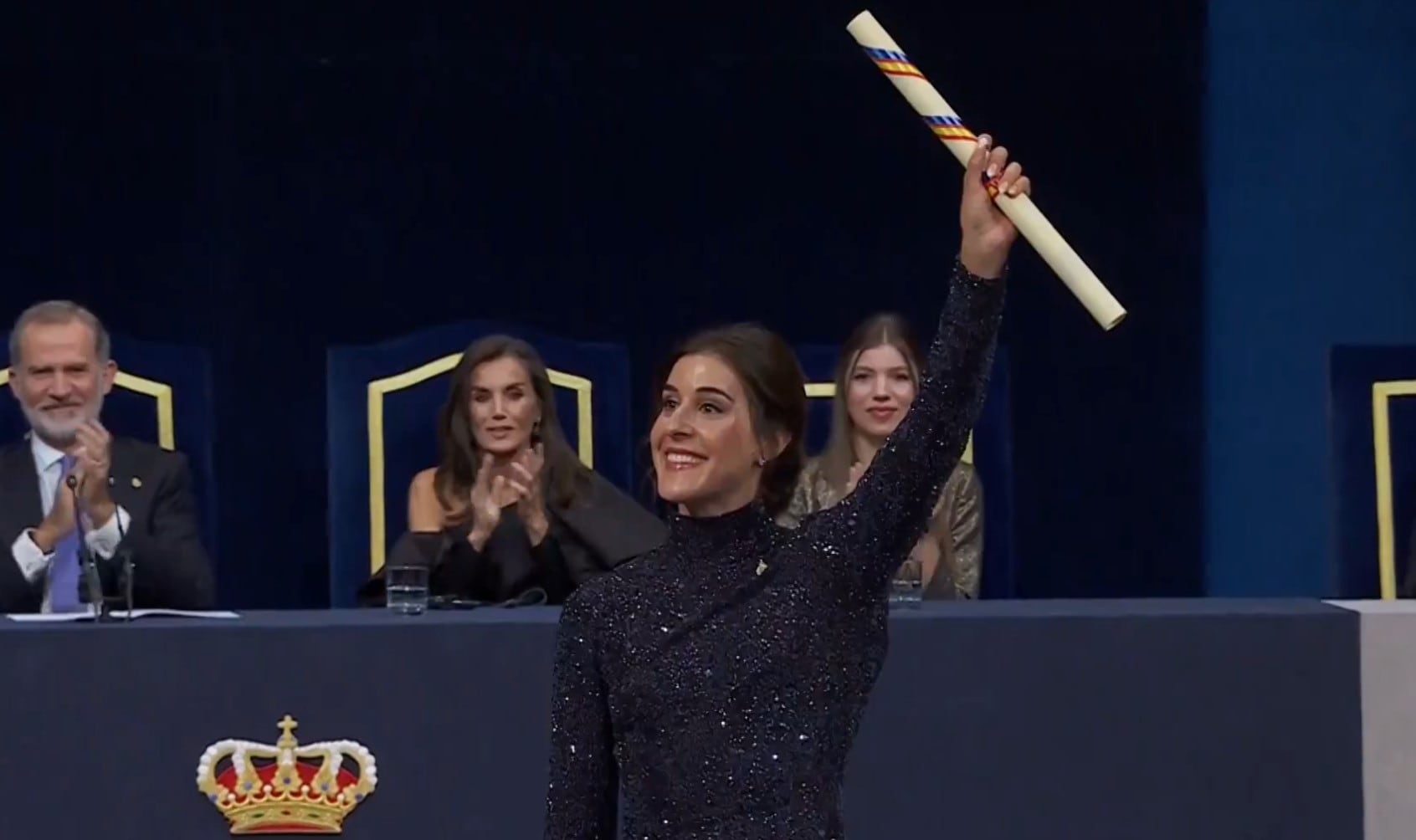 La jugadora de bádminton Carolina Marín recoge el Premio Princesa de Asturias de los Deportes.