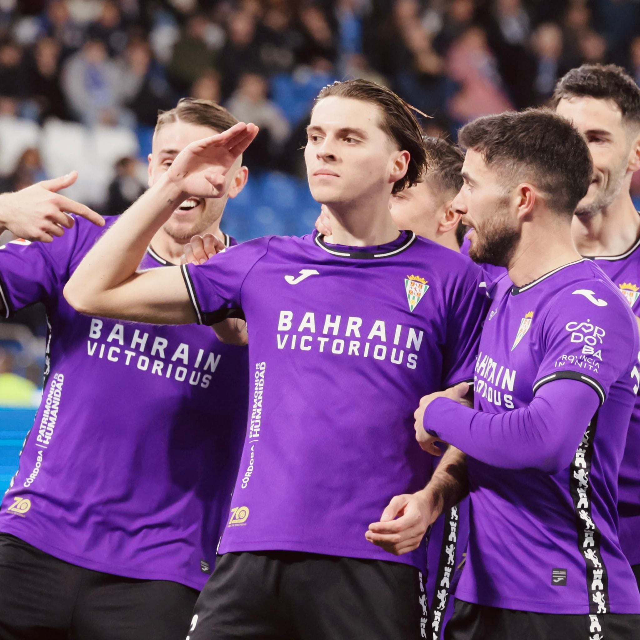 Celebración del gol en Riazor.