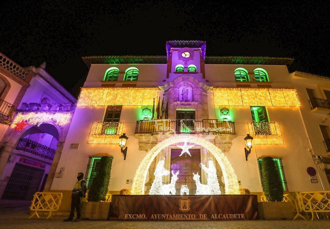 Iluminación de Navidad en el ayuntamiento de Alcaudete